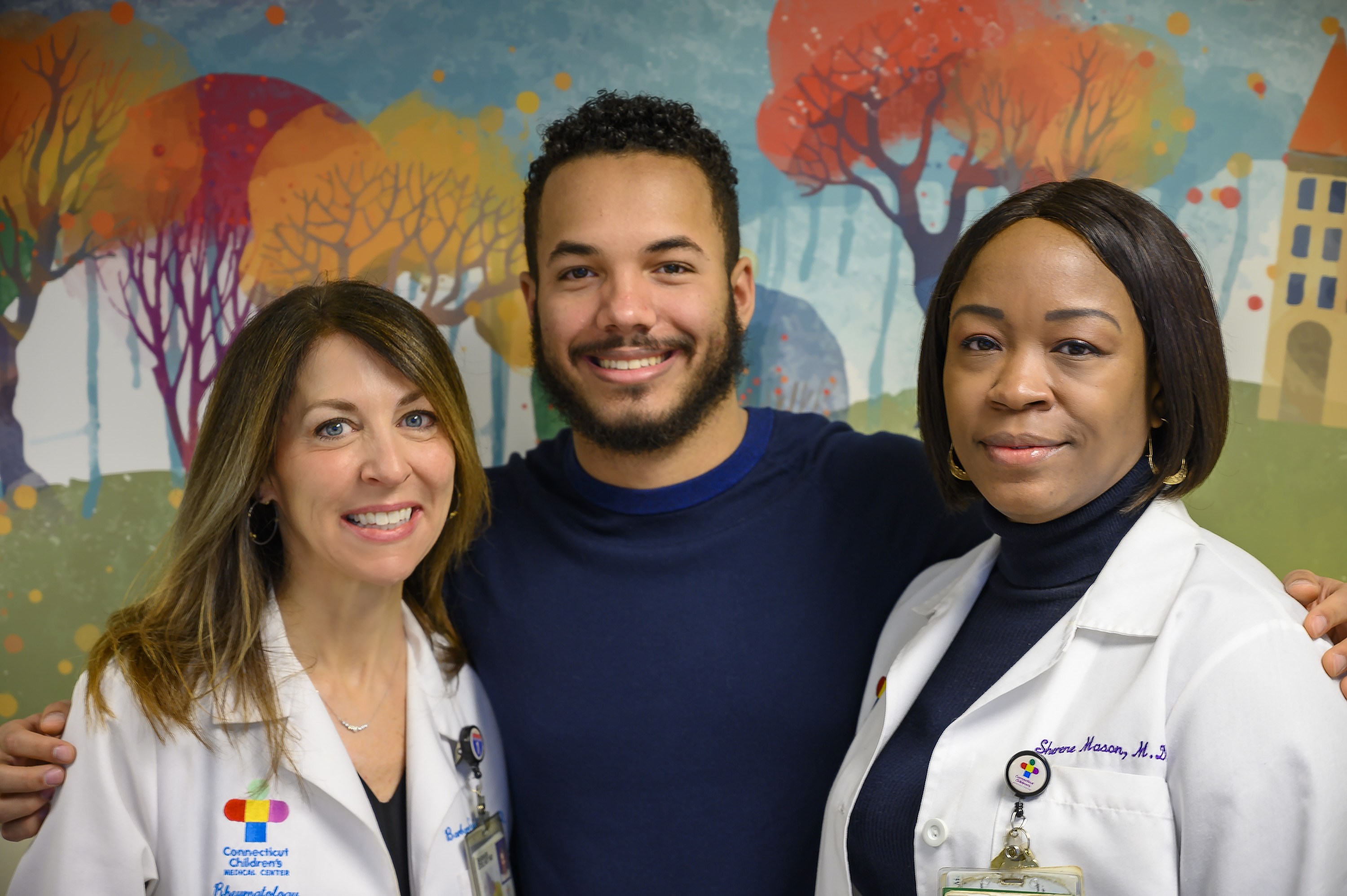 Christian with Barbara Edelheit, MD, (left) and Sherene Mason, MD