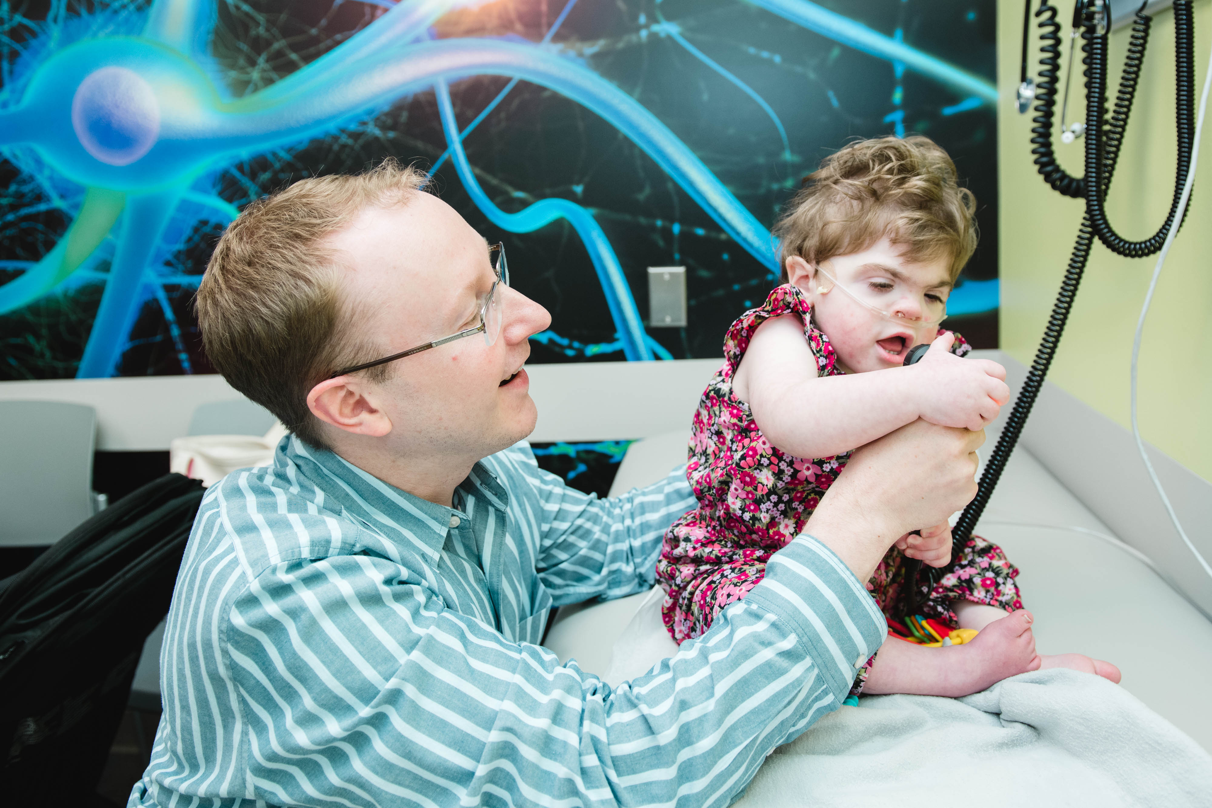 Olive meets with Connecticut Children’s Neurosurgeon, Markus Bookland, MD