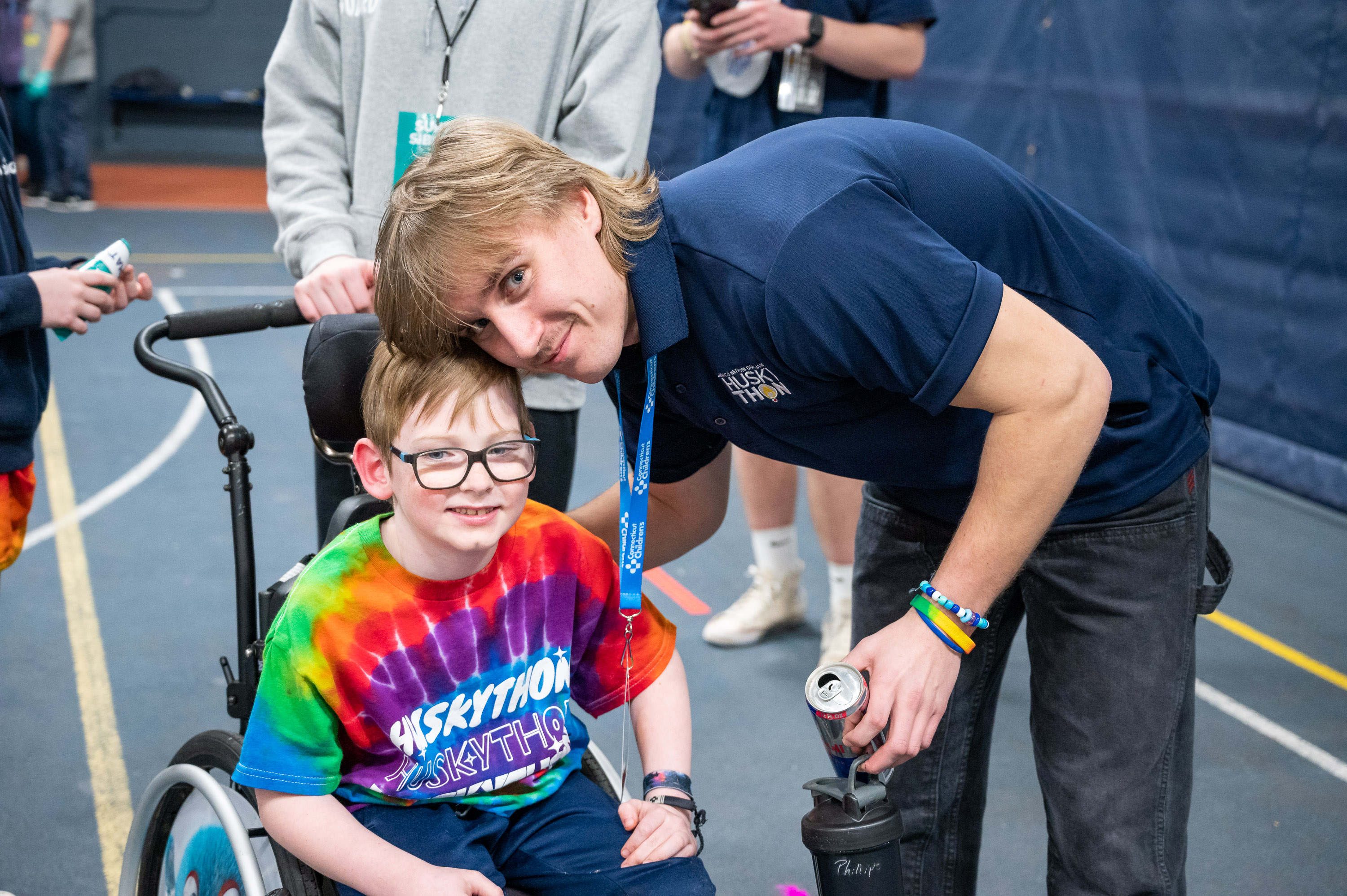 Luke with Michael, a Connecticut Children's patient