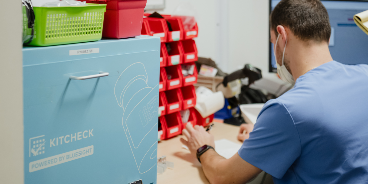 Emergency Rx KitCheck station in the central pharmacy