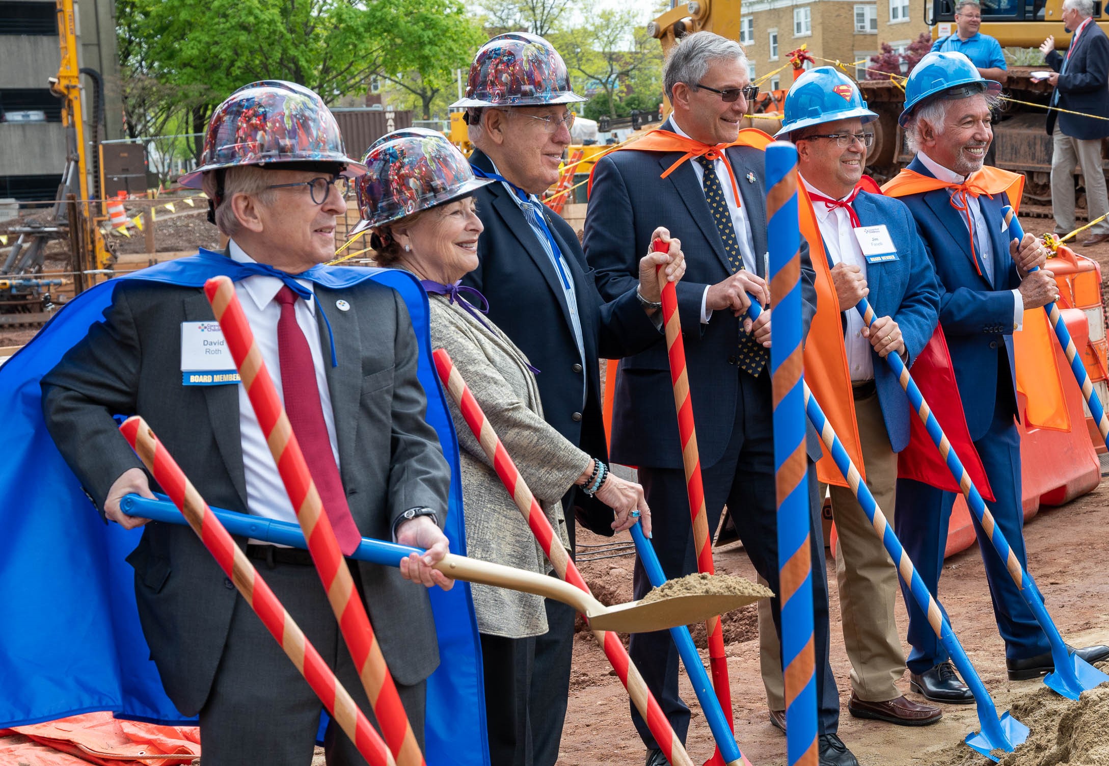 David Roth standing with Jim Shmerling and fellow lead donors.