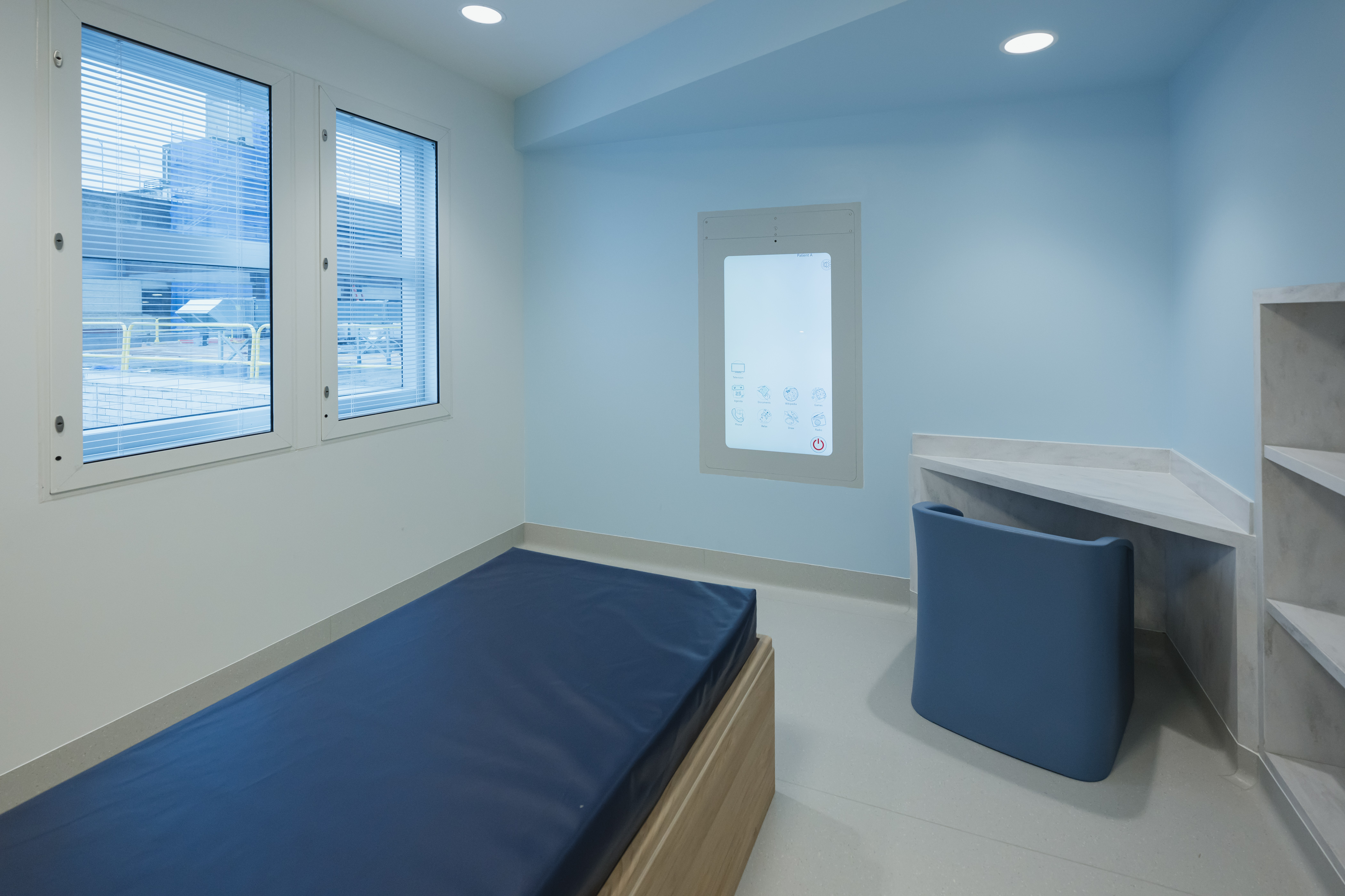 A room in the Medical Psychiatric Integrated Care Unit at Connecticut Children's.