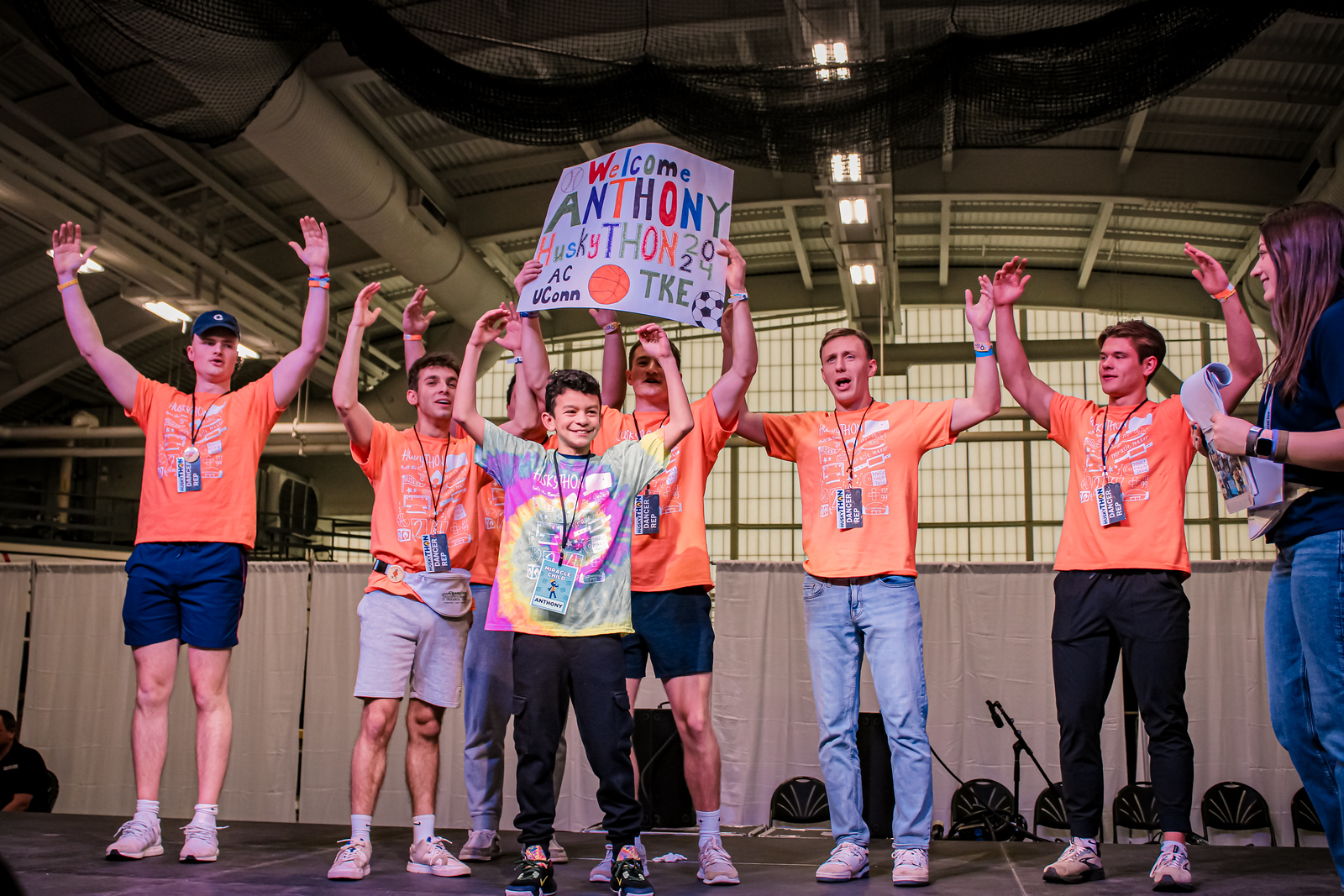 Anthony, Miracle Child and 2023 All-Star Ambassador, at HuskyTHON 2024