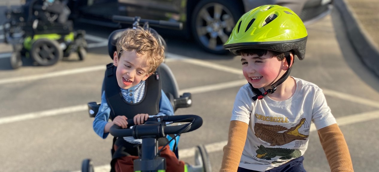 Carter and Calvin Smiling for the Camera