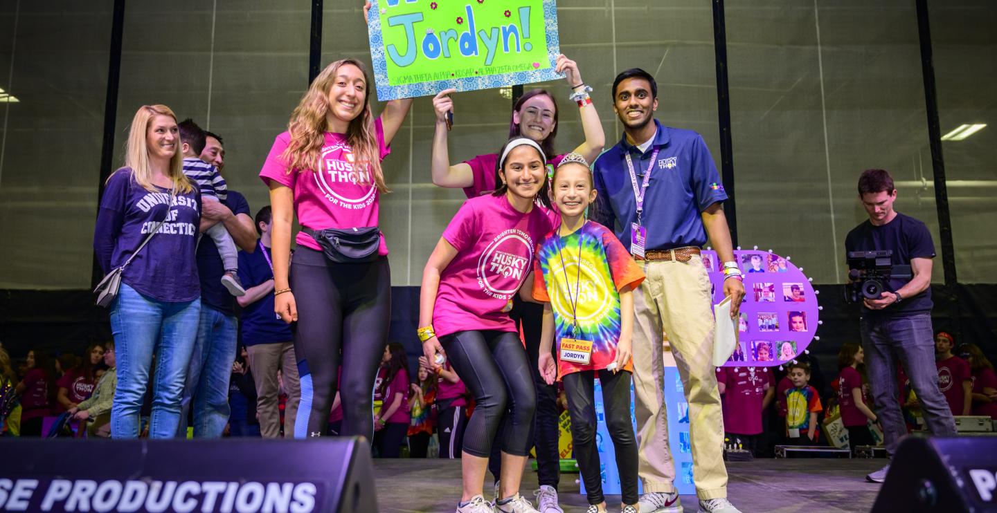 Jordyn is introduced at HuskyTHON 2020