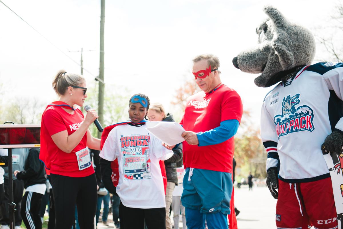 Nate with WTNH and Sonar from Wolfpack